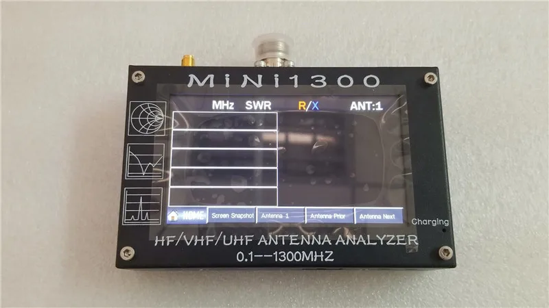 HF/VHF/UHF Mini1300 4," сенсорный ЖК-дисплей 0,1-1300 МГц 13.GHz ANT SWR антенна анализатор метр+ аккумулятор Обновление от Mini600