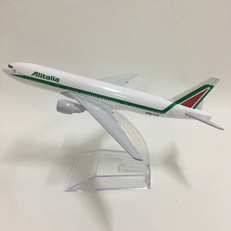 JASON TUTU 16 см Alitalia Boeing 777 модель самолета Модель самолета 1:400 литая под давлением металлическая игрушка-самолет - Цвет: Photo Color