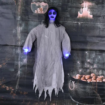 

Halloween Female ghost Bright Eyes Zombie Halloween ghost Scary Party Supplies Horror Bar Haunted House Ornament