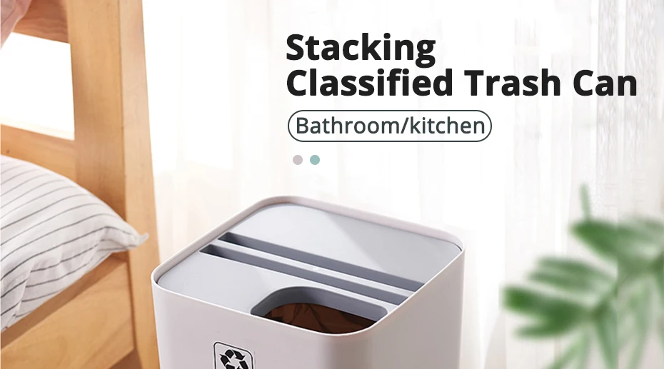 Мусорные баки для кухни, уложенные сортировочные мусорные корзины, мусорное ведро, мусорное ведро для ванной комнаты