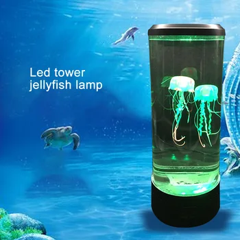 

Fantasy USB Powered Color Changing Atmosphere LED Night Light Bedside Lamp Hypnotic Jellyfish Desktop Mood Table Aquarium