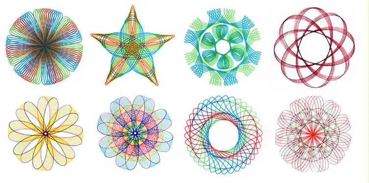 Spirograph Drawing Scratch Painting Toys Set Interlocking Gears Wheels Painting Drawing Accessories Educational Toy Spirographs 4