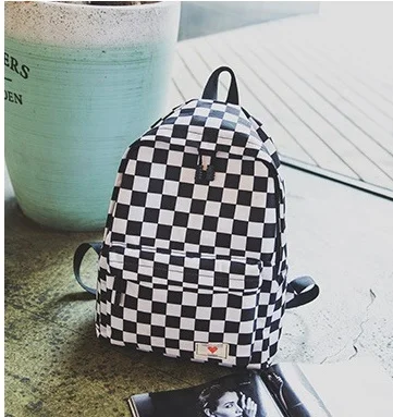 01Checkerboard Тренд продаж рюкзак для женщин и мужчин унисекс решетка Шахматная Подростковая опрятная школьная сумка пара наплечный Рюкзак Дорожная Сумка - Цвет: 01Checkerboard