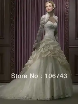 

free shipping new style hot sale sweet princess Custom-made size good quality lace jacket pleat bridal mother of the bride dress
