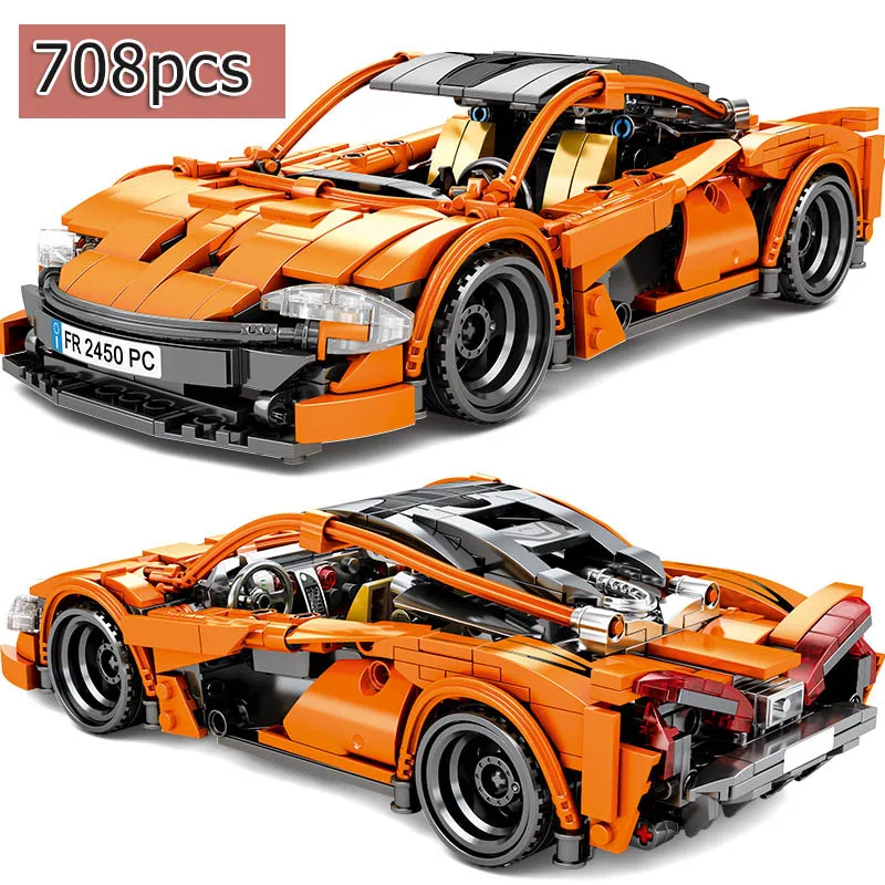

708pcs New EnlightenRacing Car Fast Speed Mclaren P1 Technics Pull Back Vehicle Building Block Super Sport Car Bricks Toy Gift