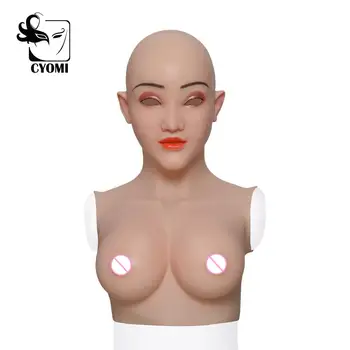 

CYOMI C Cup Elsa Charming Style Face Mask with Breast Handmade high quality stage props for Drag Queen Crssdresser shemale