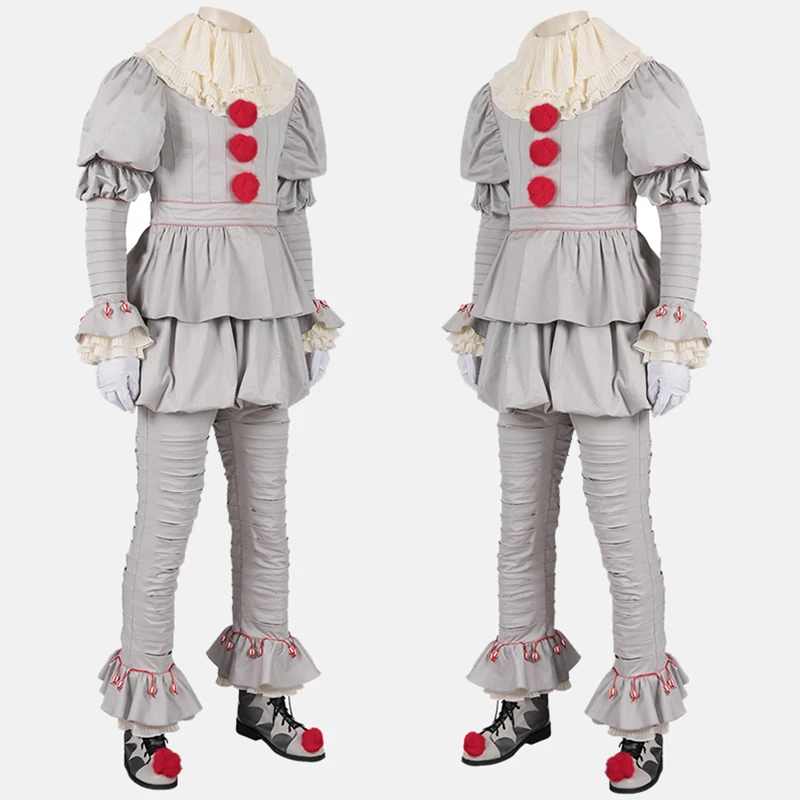 Фильм It Chapter два маскарадные костюмы Pennywise Косплей Костюм клоун ужас пугающая одежда костюмы Хэллоуин droll серые наряды