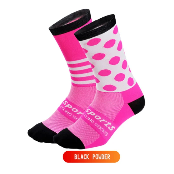 Pink DH спортивные дышащие велосипедные носки MTB дорожные велосипедные носки мужские и женские высококачественные профессиональные Брендовые спортивные носки для активного отдыха - Цвет: Pink