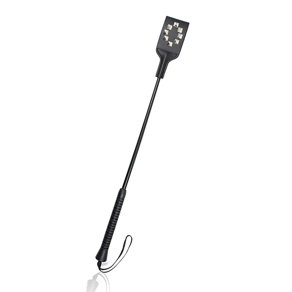 Шипованная черная кожа фетиш порка рабство Стэк плетка стимулирующая забавная игрушка