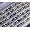 20pcs/lot Cool Spinner Chain Titanium Steel Rotatable Rings For Women Men Jewelry Party Gifts Mix Color Wholesale 6