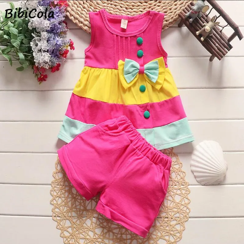 BibiCola Bebek K z Yaz Giyim Setleri Yaz Bebek K yafetler ocuk Moda 