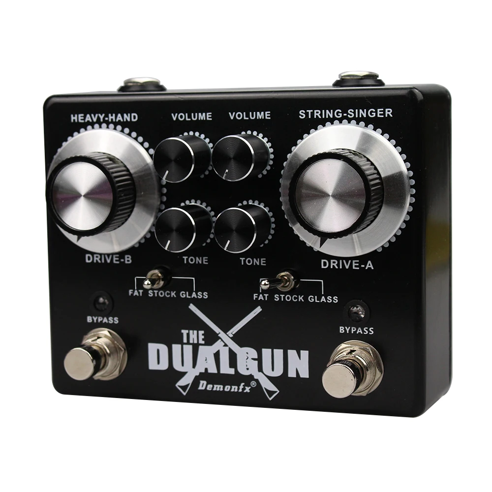 DUALGUN-Pedał efektów gitarowych, Overdriver, Distortion Boost, Chorus Pedal z True Bypass, wysoka jakość, nowy Demonfx