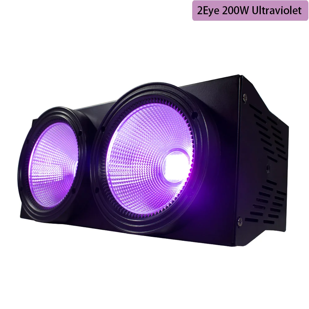 1 шт. 200 Вт COB Stgae светильник 4x100 Вт Led Blinder 100 Вт RGBWA UV 6в1/5в1/4в1/Холодный теплый белый DJ Par Точечный светильник для баров и театров - Цвет: 2Eye 200W UV