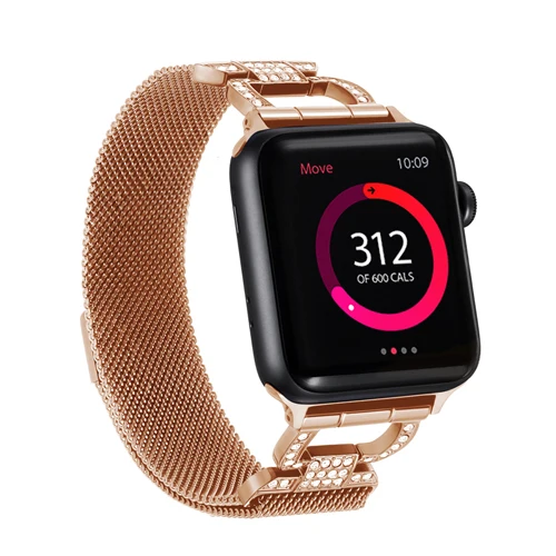 Миланская петля Алмазный ремешок для apple watch ремешок 44 мм 40 мм apple watch 4 5 3 браслет из нержавеющей стали iwatch ремешок 42 мм 38 мм - Цвет ремешка: stainless steel