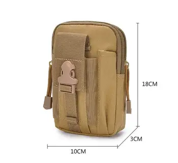 

18*10*3cm Multipurpose Tactical waist pack Running Waist Bag Tactical pockets