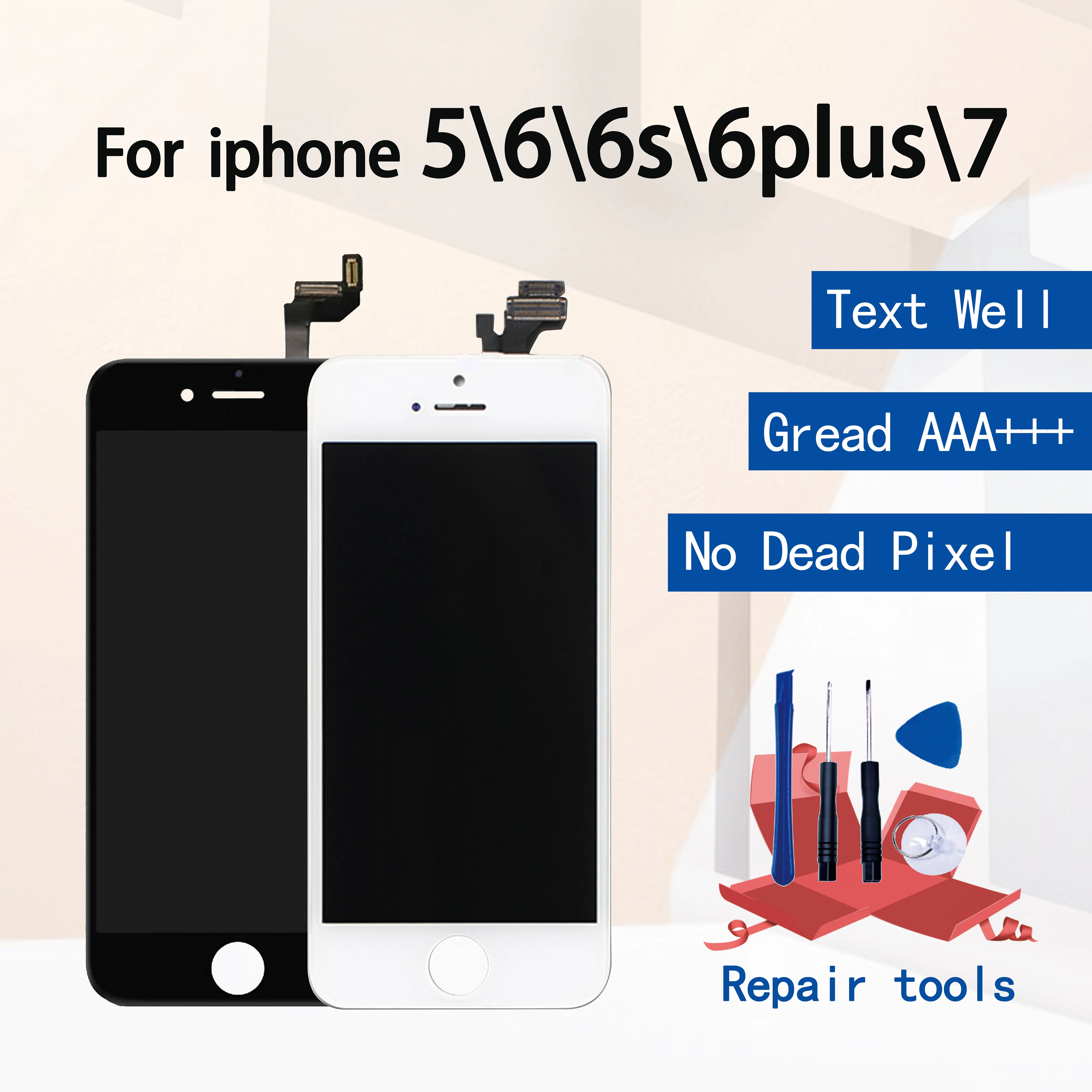 

Grade AAA+++ For iPhone5 7 6 6P 6S Plus LCD With 3D Force Touch Screen Digitizer Assembly For iPhone 5 Display No Dead Pixel