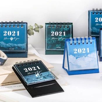 

2021 Star Series Mini desktop paper landscape calendar two day plan desk planner annual Organizer