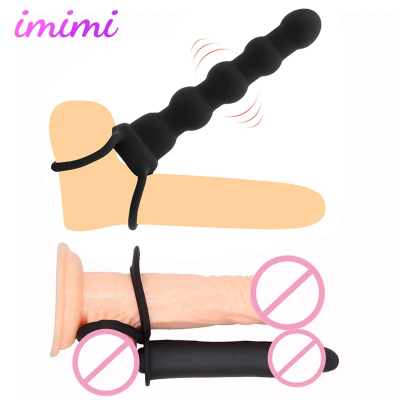 Anal Beads Butt Plug Vibrator Double Penetration Strapon Dildo G Spot Clitoris Stimulate Massge Masturbator Sex Toys for Men