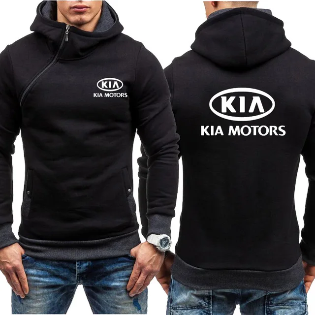 Мужские толстовки для KIA Car с логотипом, повседневные Хип-хоп толстовки Harajuku с длинным рукавом, флисовые теплые толстовки с капюшоном, мужская куртка на молнии - Цвет: as picture