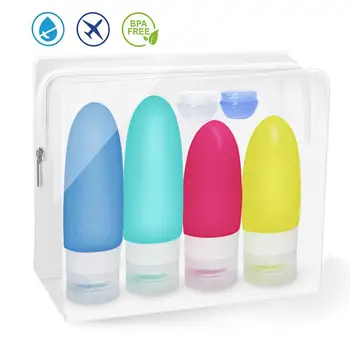 

90/60ml Silicone Refillable Bottle Portable Shampoo Bottle Gym Travel Lotion Bottles Cosmetic Squeeze Container for girls
