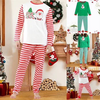 

Puimentiua New Christmas Family Matching Christmas Pajamas Set Women Men Baby Kids Family Plaid Pyjamas Kids Snowman Clothes Set