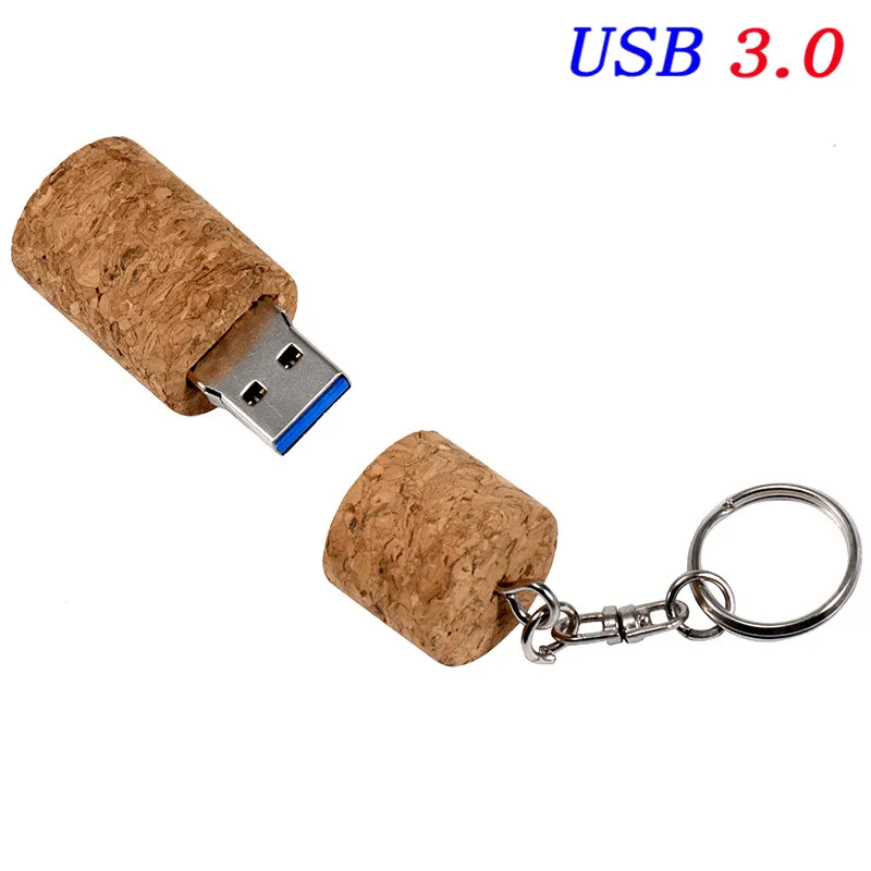 JASTER пробковый USB флеш-накопитель деревянная бутылка вилка Флешка 4G 8GB 16GB 32GB креативный usb3.0 - Цвет: carbonized bamboo