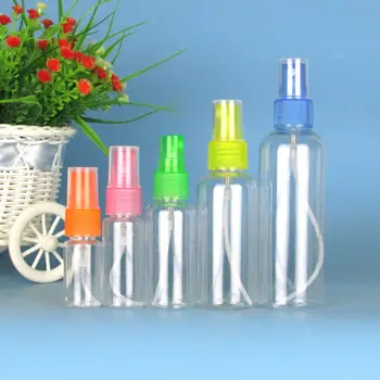 

10/20/50/100ml Refillable Spray Bottle Empty Cosmetic Containers Plastic Atomizer Portable Travel Perfume Bottle
