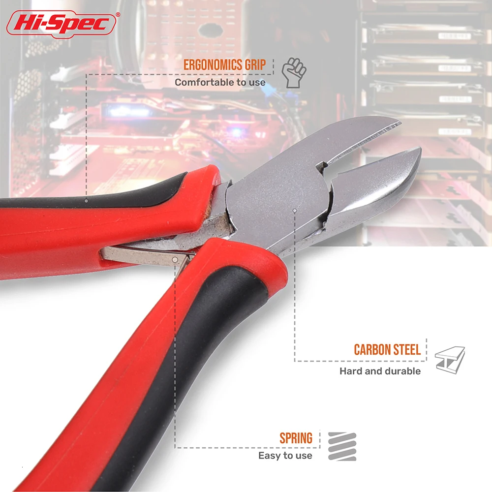Hi-Spec из нержавеющей стали электрические кусачки для кабеля режущие боковые ножницы плоскогубцы кусачки мини диагональные плоскогубцы ручные инструменты