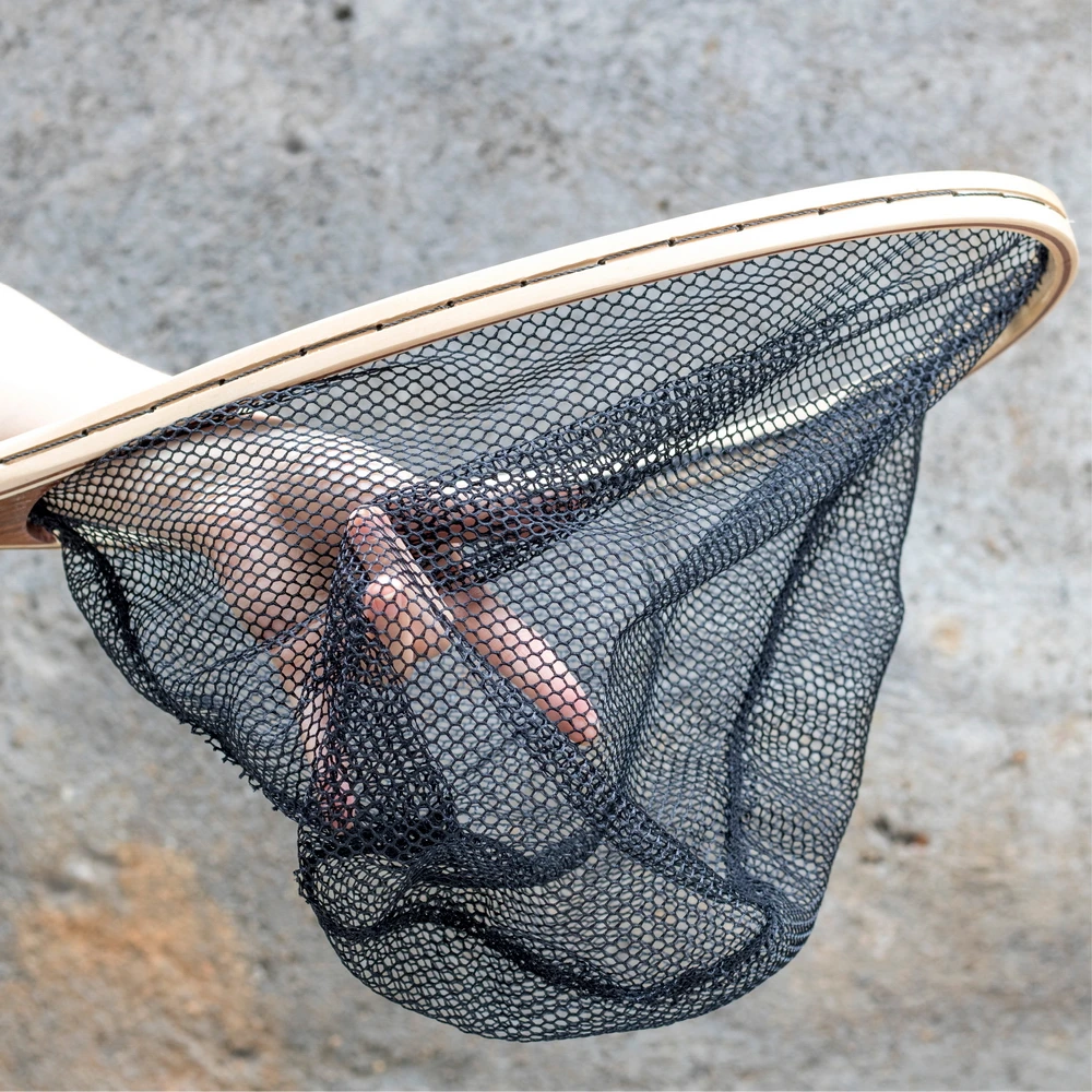 

New Tackle for fishing Carp Fishing Fly Fishing Net Mesh Wooden Handle Nylon Rubber Landing Net Catch and Release Holder Basket
