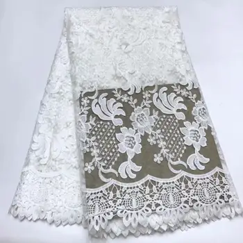 

white african lace fabric 2019 high quality lace sequin fabric cord lace for nigerian party african bridesmaids dresses5yard