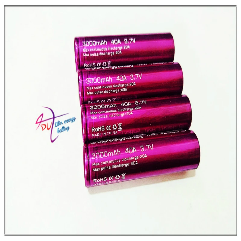 Литиевая батарея электронная сигарета батареи 18650 3000 mah 40a Li-Mn аккумуляторной батареи и чехол для vtwo RX2/3 RX200s