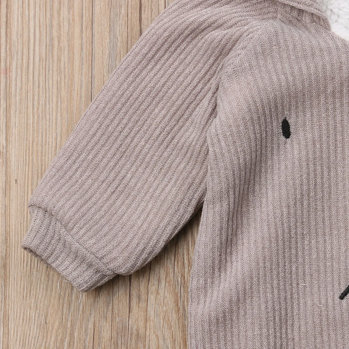 Brand New Winter Thick Clothing Newborn Baby Boys Girls Bunny Ear Hooded Romper Jumpsuit Playsuit Winter Clothes 0-24M