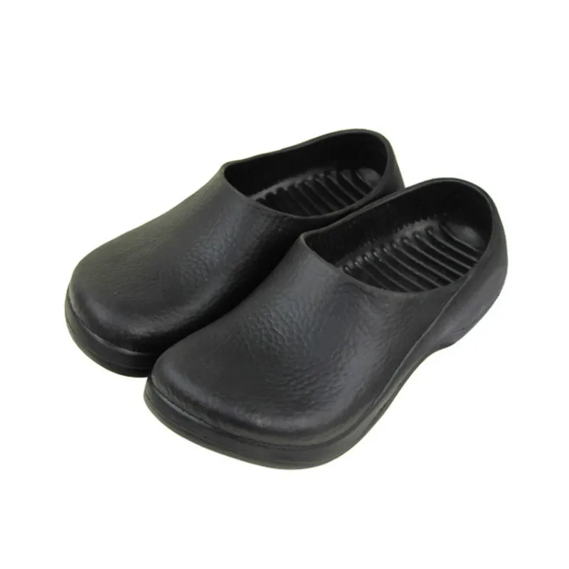 

Male Chef Shoes Slip on Men Sandals Kitchen Workers Super Anti-skid Shoes Black Cook Shoes Safety Clogs Doctors Working Shoes
