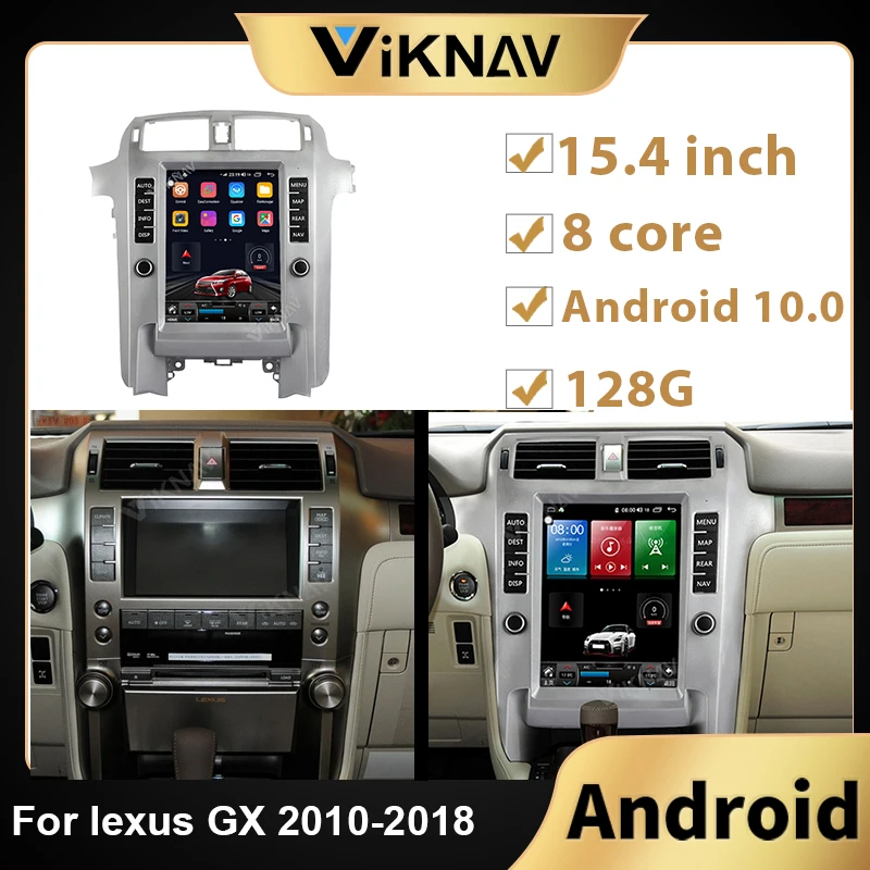 Магнитола на Android 10 для lexus GX 2010 2011 2012 2013 2014 2015-2018 автомобильный вертикальный экран