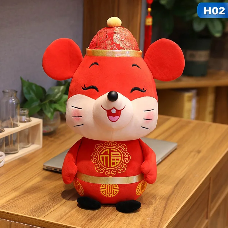 Год крысы Tangzhuang Fortune mouse китайский год вечерние украшения плюшевые игрушки подарок
