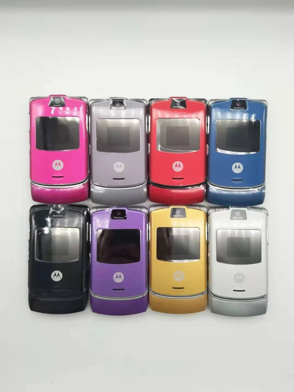 Motorola V3 Refurbished-Original V3 unlocked Flip GSM Quad Band Motorola Razr V3 mobile phone one year warranty Free shipping giffgaff refurbished phones