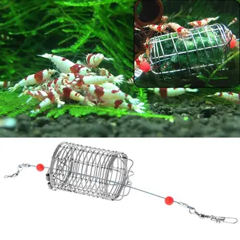 

Aquarium Shrimp Small Bait Feeder Cage Dry Spinach Feeding Basket for Fish Floating Food Feeding Lure Cage Shrimp Catch Holder
