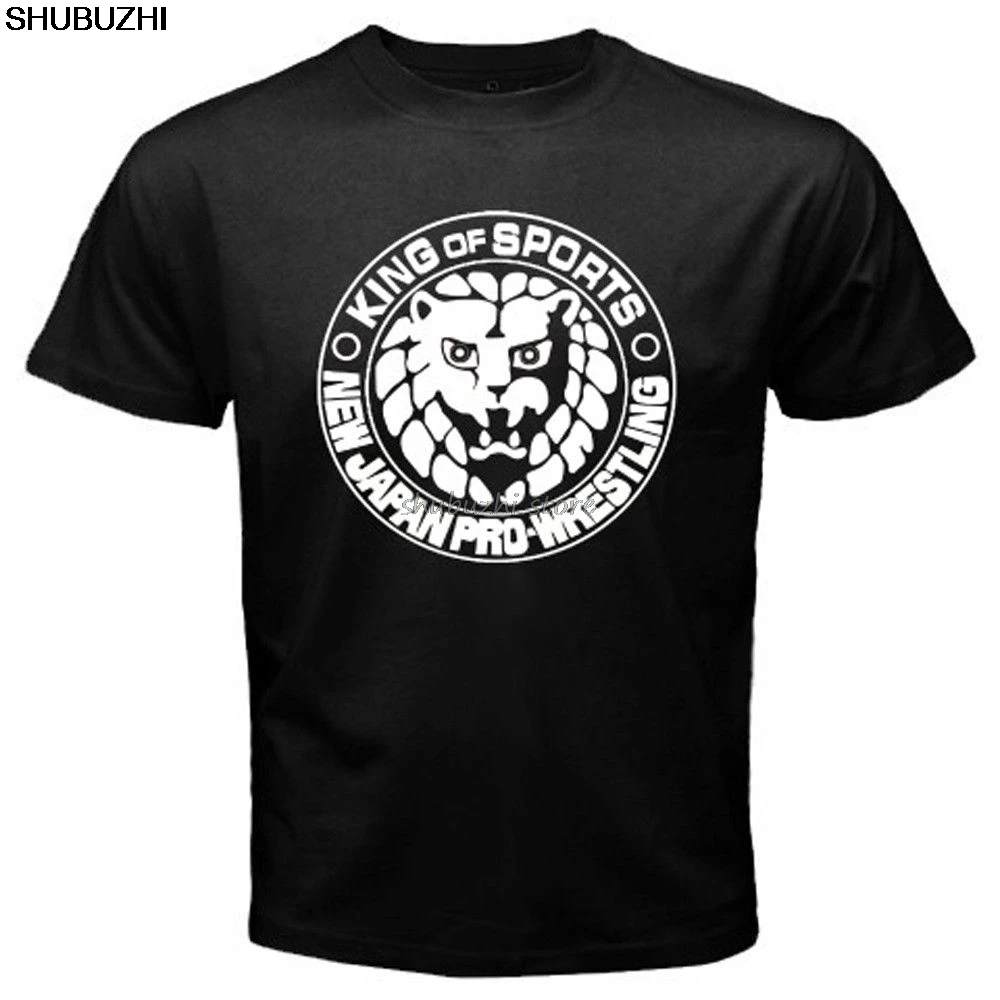 New Japan Pro Wrestling NJPW Logo Martial Arts Men's Black T Shirt Size