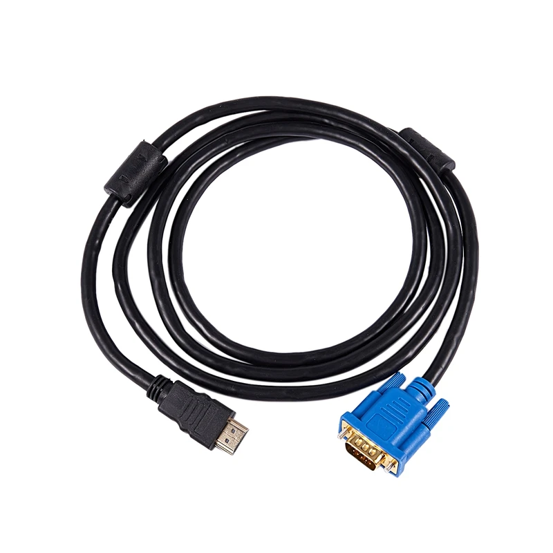 AMS-1.8M HDTV HDMI мужчина к VGA Кабель-адаптер Разъемы для ПК ТВ черный