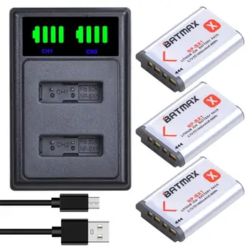

Batmax NP-BX1 NPBX1 Camera battery+LED Dual USB Charger For Sony DSC-RX100 DSC-WX500 IV HX300 WX300 HDR-AS15 X3000R MV1 AS30V