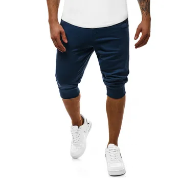 

Mens Long Short Pant Color Fashion Style Fitness Casual Elastic Short Pants High Quality Short Men's Multi-pocket Sports Short