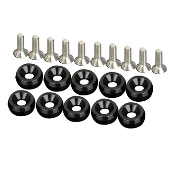 

Kit Washer Bolt M6x15mm Replacement 20pcs set Black CNC Aluminum Fender New