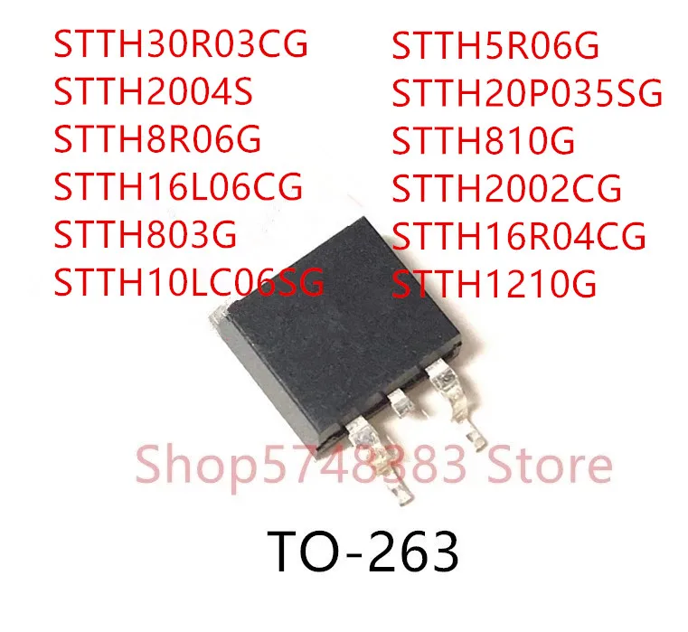 10 шт. STTH30R03CG STTH2004S STTH8R06G STTH16L06CG STTH803G STTH10LC06SG STTH5R06G STTH20P035SG STTH810G STTH2002CG STTH16R04CG |