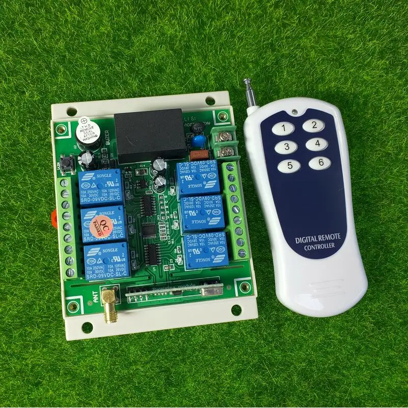 Универсальный RF AC 220V 10A реле 6CH беспроводной пульт дистанционного управления приемник и передатчики 433 МГц включения и выключения питания