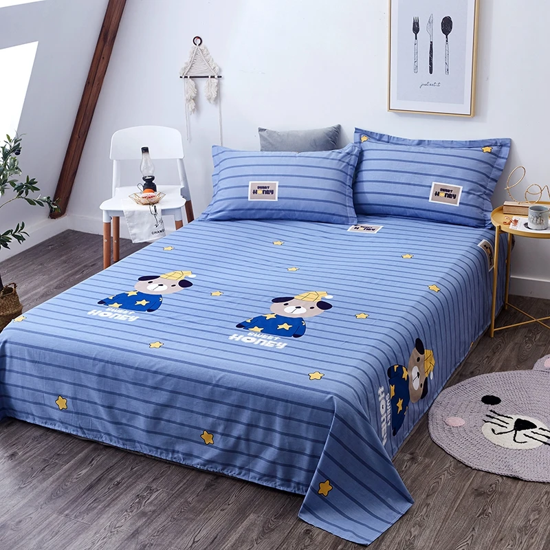 Домашний текстиль Doraemon простыня с принтом с героями мультфильмов, 1 шт. чистый гладкая хлопковая материя 130x230 см/160x230/200x230 см/230x250 см/250x270 см Размеры