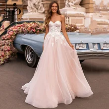 

SoDigne Beach Wedding Dresses Sexy V Neck Princess Bridal Gowns Backless Strapless Elegant Bohemian Wedding Party Dress