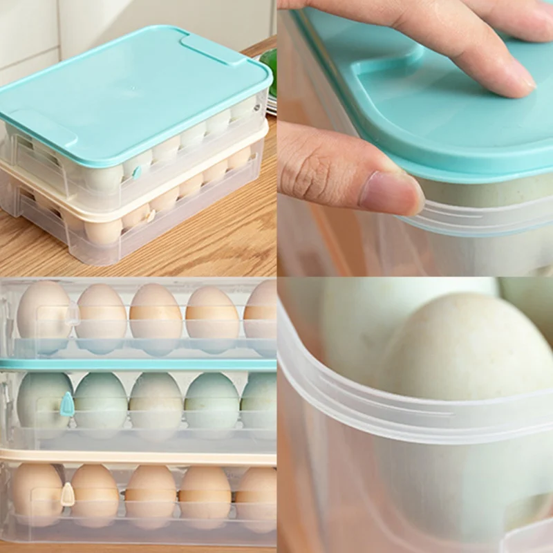 Штабелируемый Портативный чехол для хранения еды, бытовой ящик для хранения яиц для холодильника для дома, кухонный органайзер для хранения яиц, коробки