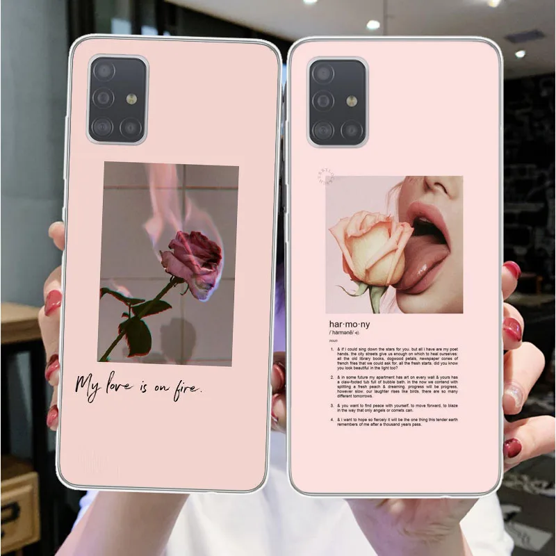 Эстетический силиконовый чехол для телефона Samsung Galaxy S20 Ultra S7 Edge S8 S9 S10 Plus роскошный