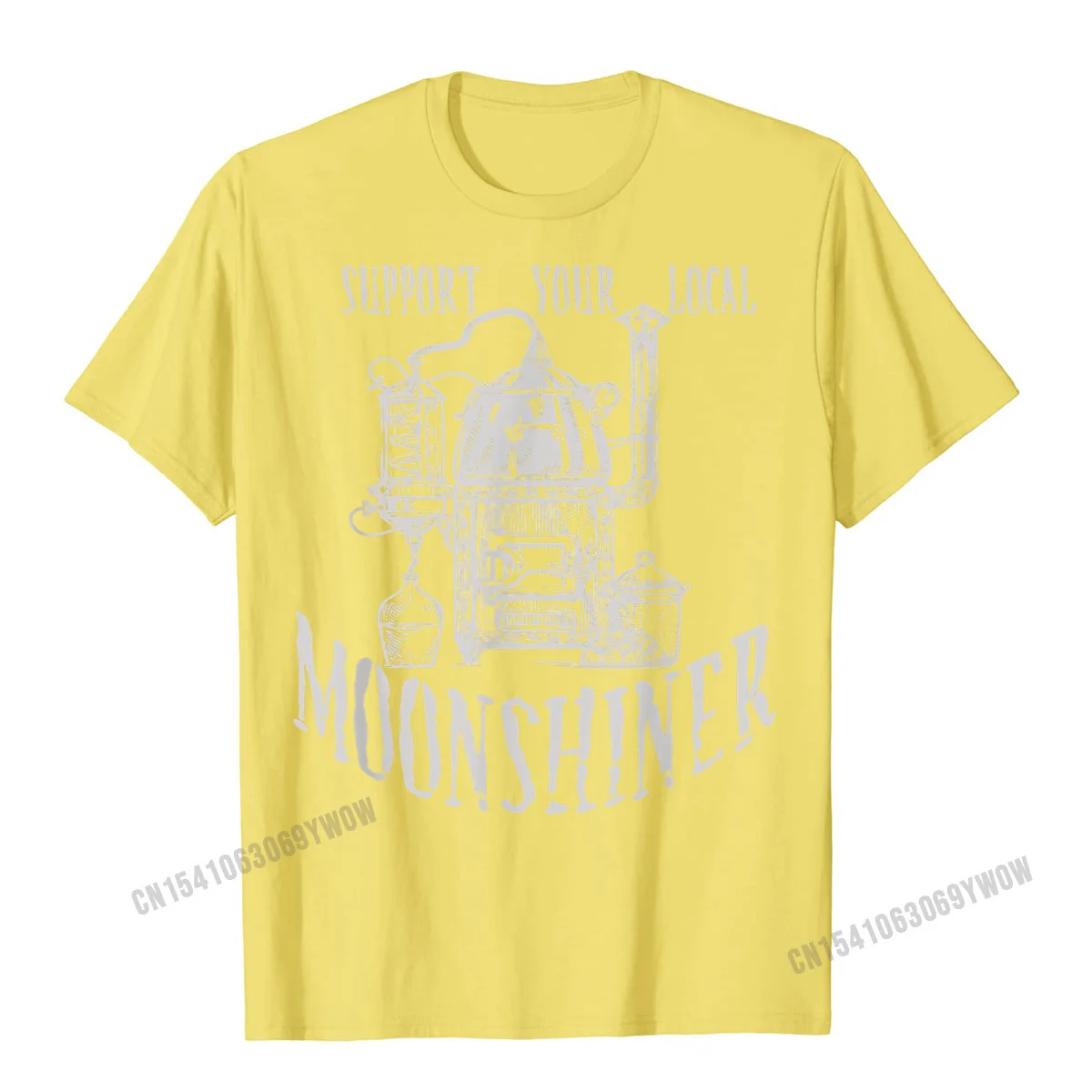 Casual All Cotton Men Short Sleeve Tees Normal ostern Day Tshirts Design Tops Shirts Latest Crewneck Free Shipping Support Your Local Moonshiner Funny Moonshine T-Shirt__1080 yellow