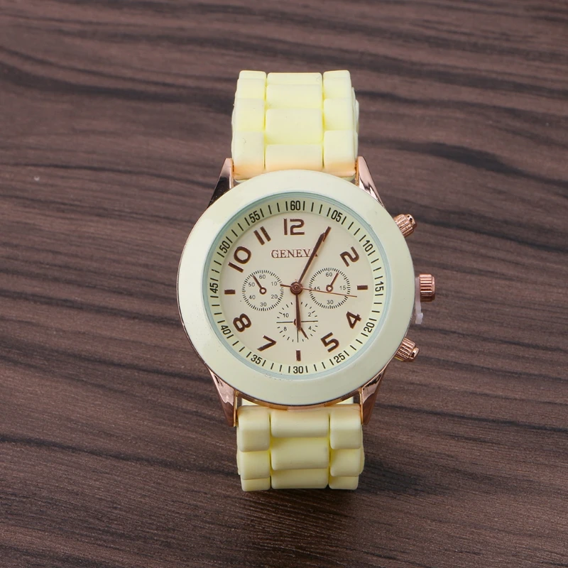 Unisex Ladies Boys Girls Geneva Silicone Jelly Quartz Wrist Watch